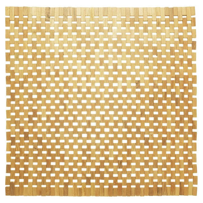 Kaarsen Raffinaderij personeelszaken Sealskin - Sealskin Woodblock Badmat 60x60 cm Teak Lichtbruin
