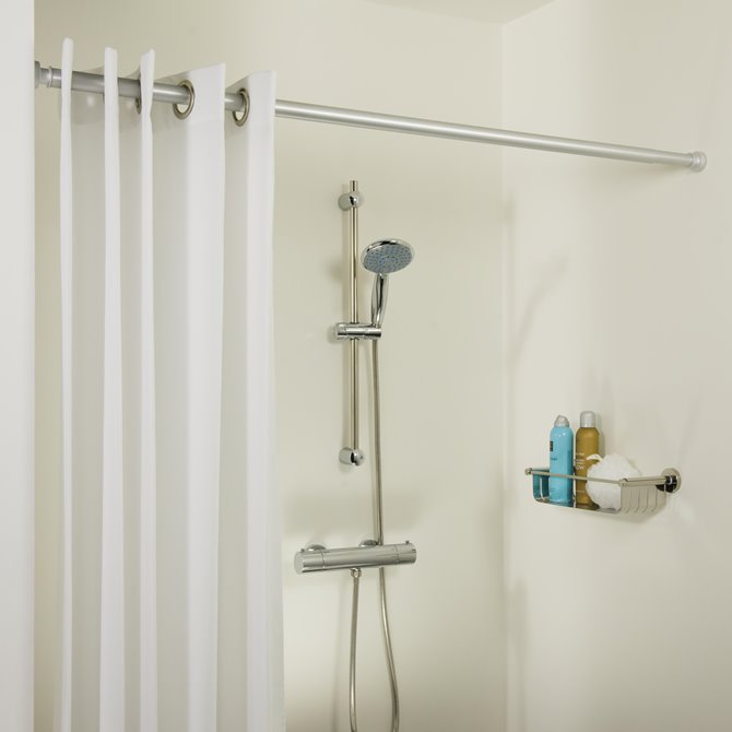 Shower bar deals for curtain